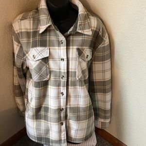 Ladies fleece lined shacket